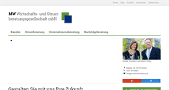 Desktop Screenshot of mwsteuerberatung.de